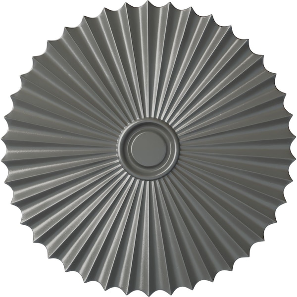Ekena Millwork Shakuras Ceiling Medallion (For Canopies up to 5 3/4"), Hand-Painted Silver, 33 7/8"OD x 2"P CM34SHSLS - main